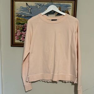 J Crew eyelet back sweatshirt